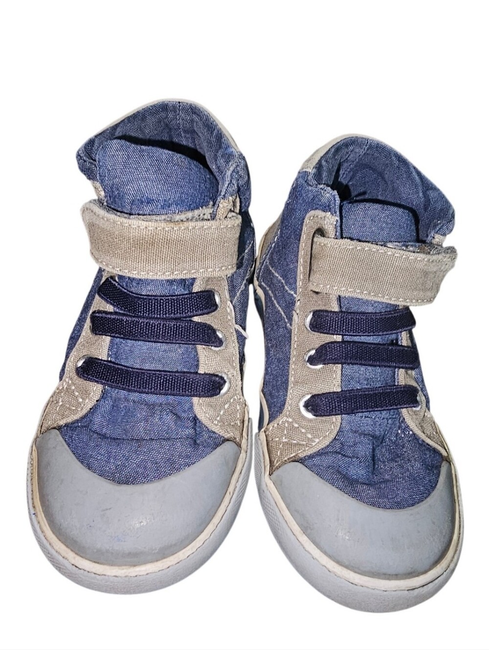 See Kai Run Kids Blue Denim High-Top Sneakers with Velcro Strap - Picture 2 of 7